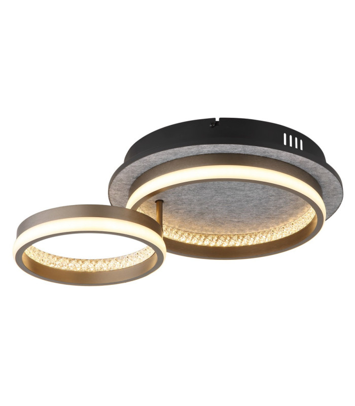 Della Semi Flush Ceiling Light Matt Black LED 3000/4000/6000K-5