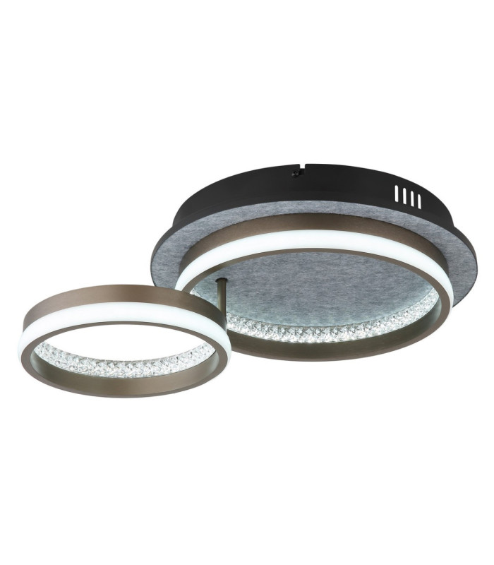 Della Semi Flush Ceiling Light Matt Black LED 3000/4000/6000K-6