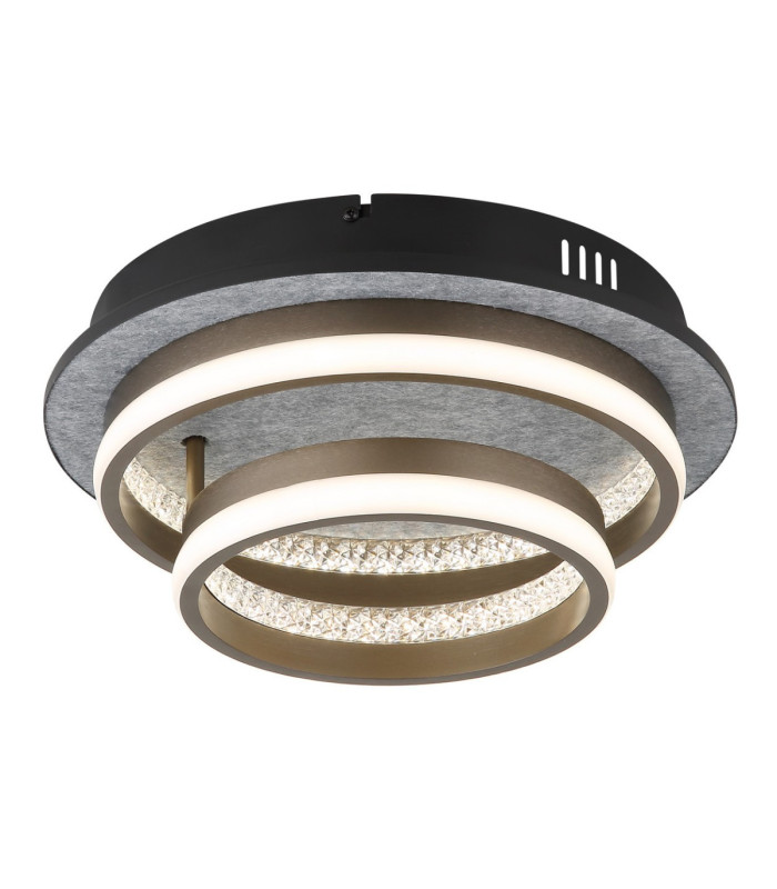 Della Semi Flush Ceiling Light Matt Black LED 3000/4000/6000K-7