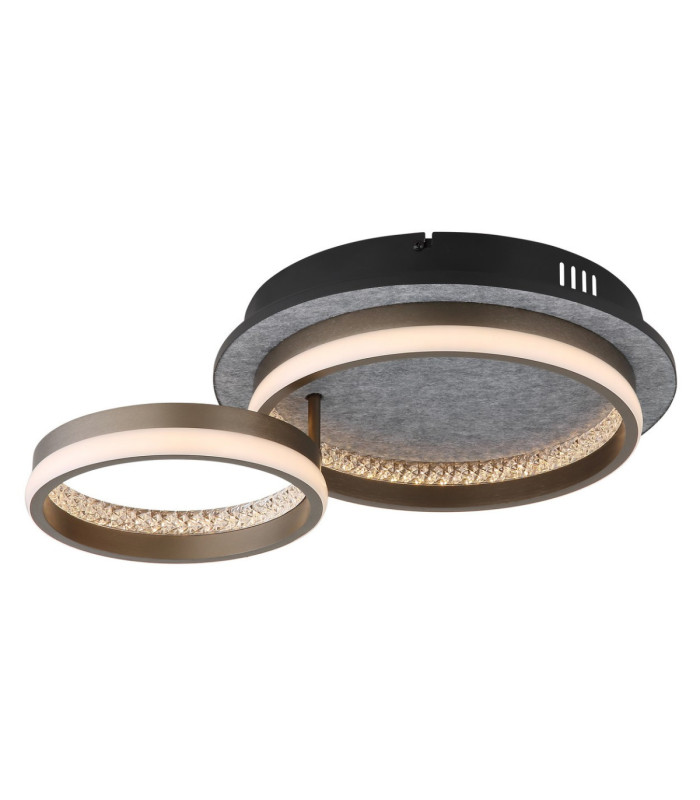 Della Semi Flush Ceiling Light Matt Black LED 3000/4000/6000K-9