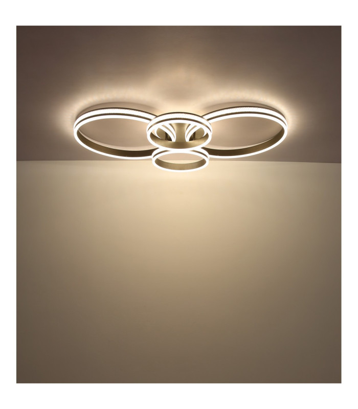 Grouni Semi Flush Ceiling Light Matt Titanium Grey LED 2700/4500/6500K-7