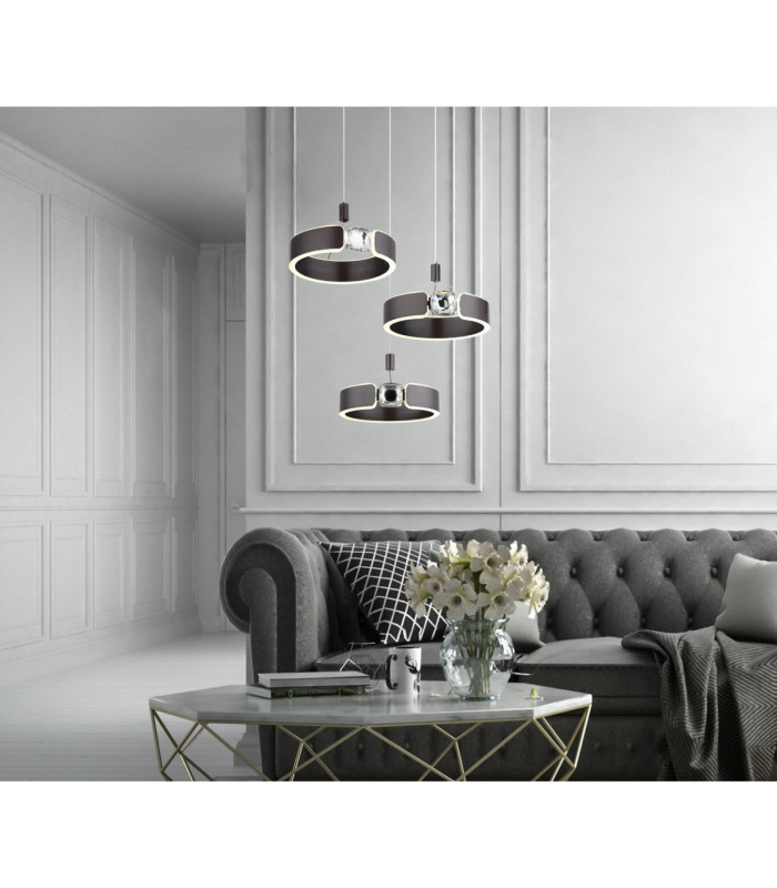 Hendricks Cluster Pendant Ceiling Light Bronze LED 3000K-2