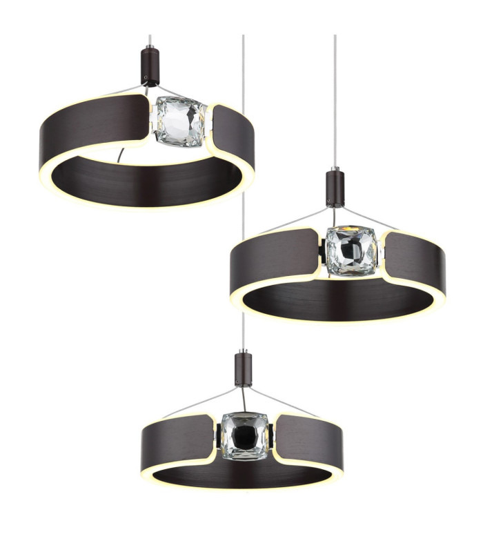 Hendricks Cluster Pendant Ceiling Light Bronze LED 3000K-4