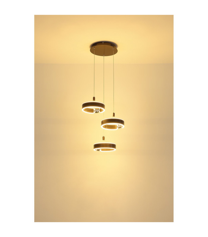 Hendricks Cluster Pendant Ceiling Light Bronze LED 3000K-5