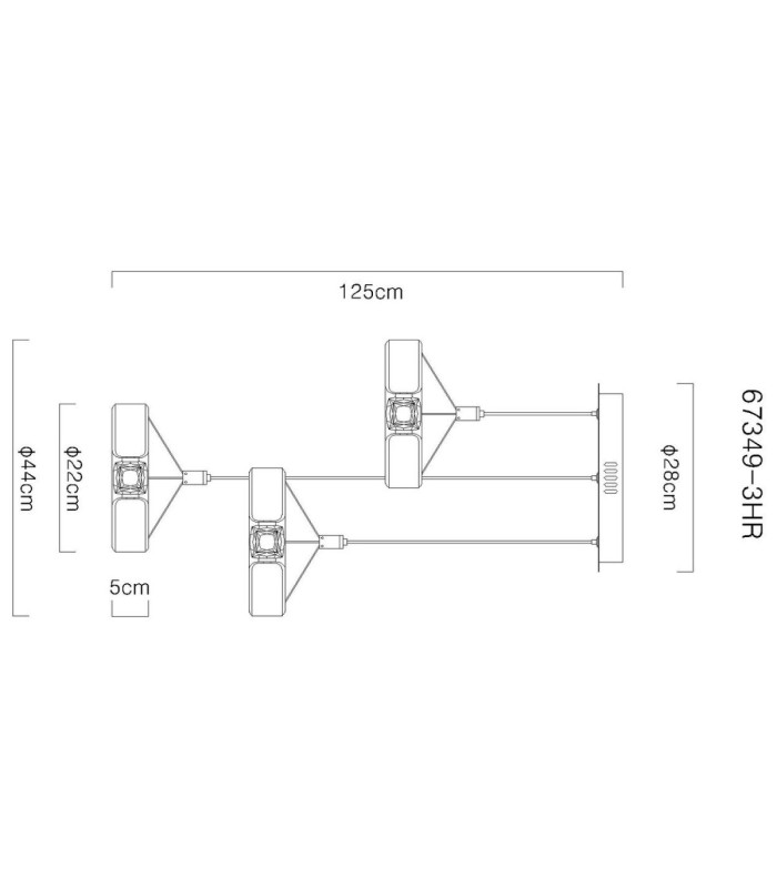 Hendricks Cluster Pendant Ceiling Light Bronze LED 3000K-6