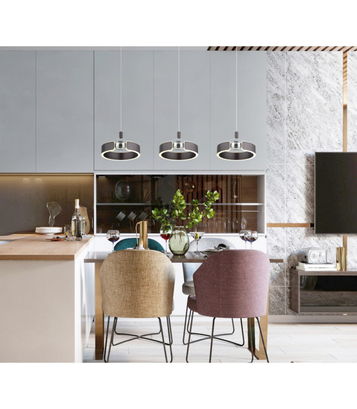 Hendricks Bar Pendant Ceiling Light Bronze LED 3000K-2