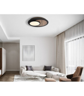 Kory Semi Flush Ceiling Light Matt Black LED 3000K-2