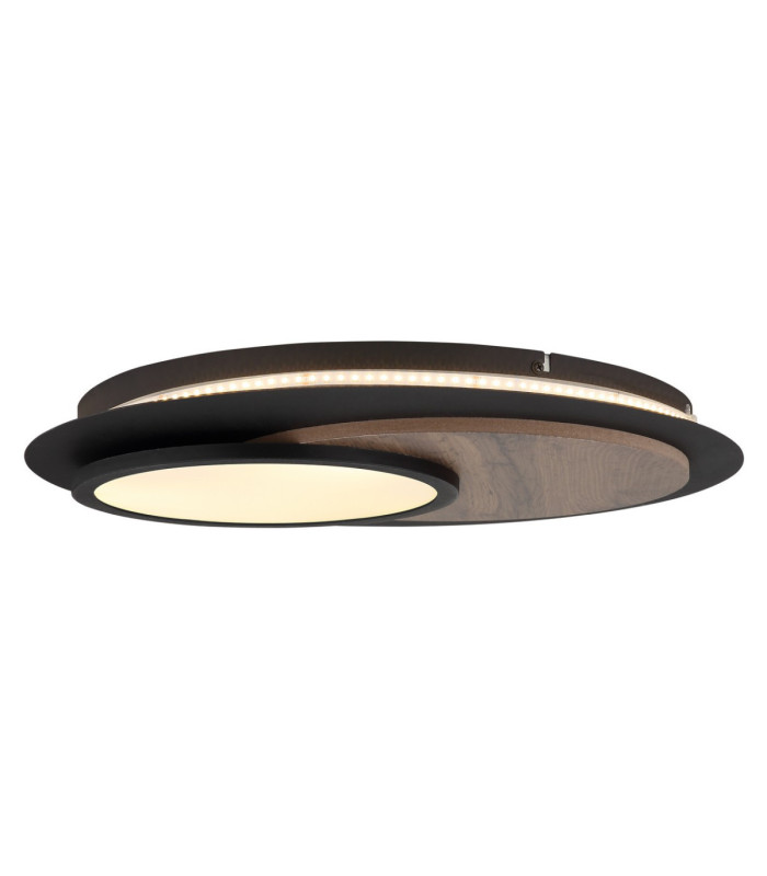 Kory Semi Flush Ceiling Light Matt Black LED 3000K-5