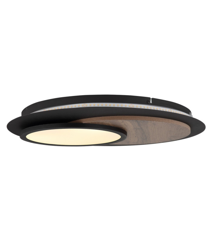 Kory Semi Flush Ceiling Light Matt Black LED 3000K-6