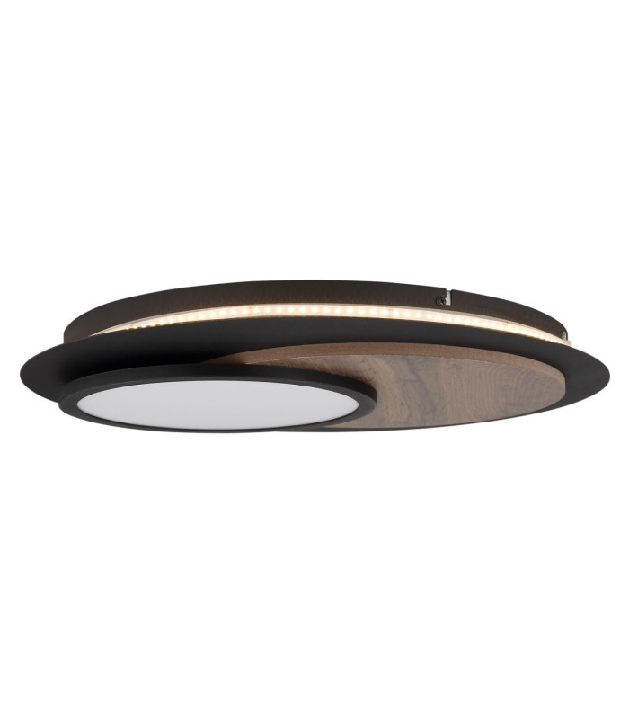 Kory Semi Flush Ceiling Light Matt Black LED 3000K-7