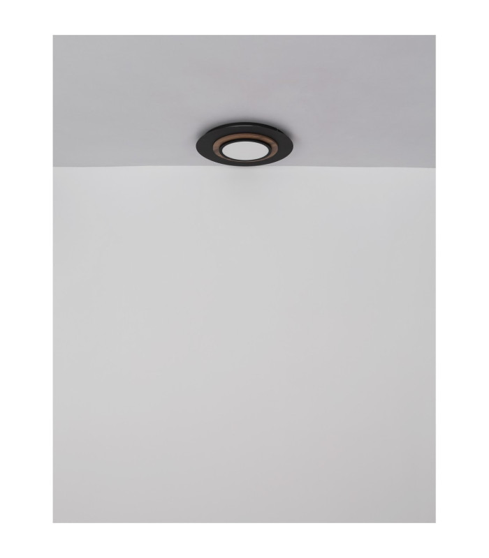 Kory Semi Flush Ceiling Light Matt Black LED 3000K-10