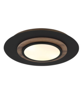 Kory Semi Flush Ceiling Light Matt Black Centered LED 3000K-1
