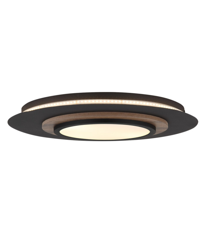 Kory Semi Flush Ceiling Light Matt Black Centered LED 3000K-5