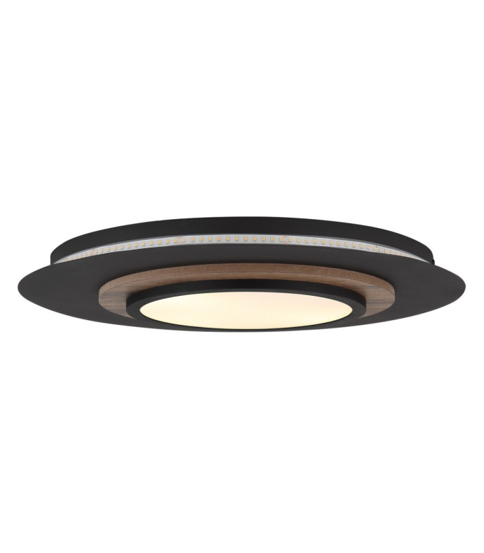 Kory Semi Flush Ceiling Light Matt Black Centered LED 3000K-6
