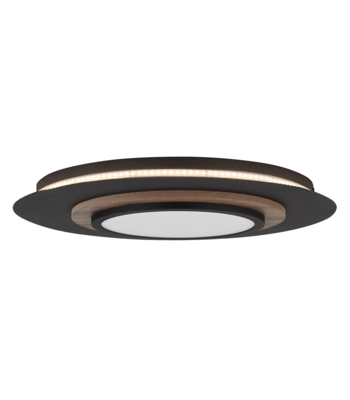 Kory Semi Flush Ceiling Light Matt Black Centered LED 3000K-7
