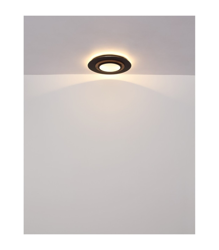 Kory Semi Flush Ceiling Light Matt Black Centered LED 3000K-8