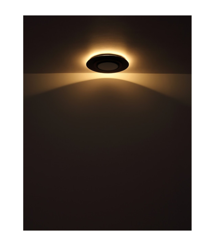 Kory Semi Flush Ceiling Light Matt Black Centered LED 3000K-10