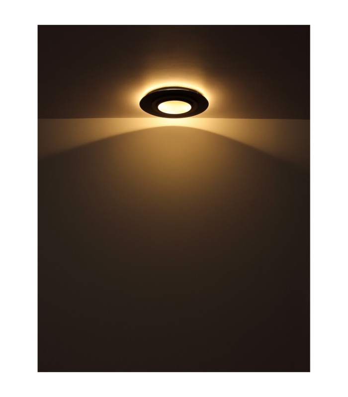 Kory Semi Flush Ceiling Light Matt Black Centered LED 3000K-11