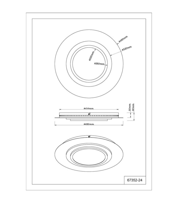 Kory Semi Flush Ceiling Light Matt Black Centered LED 3000K-12
