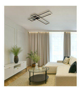 Tatjana Semi Flush Ceiling Light Matt Black LED 3000K-2