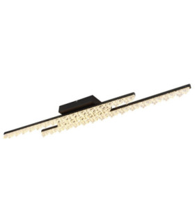 Hilton Semi Flush Ceiling Light Matt Black LED 3000K-1