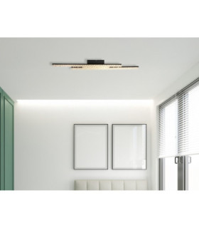 Hilton Semi Flush Ceiling Light Matt Black LED 3000K-2