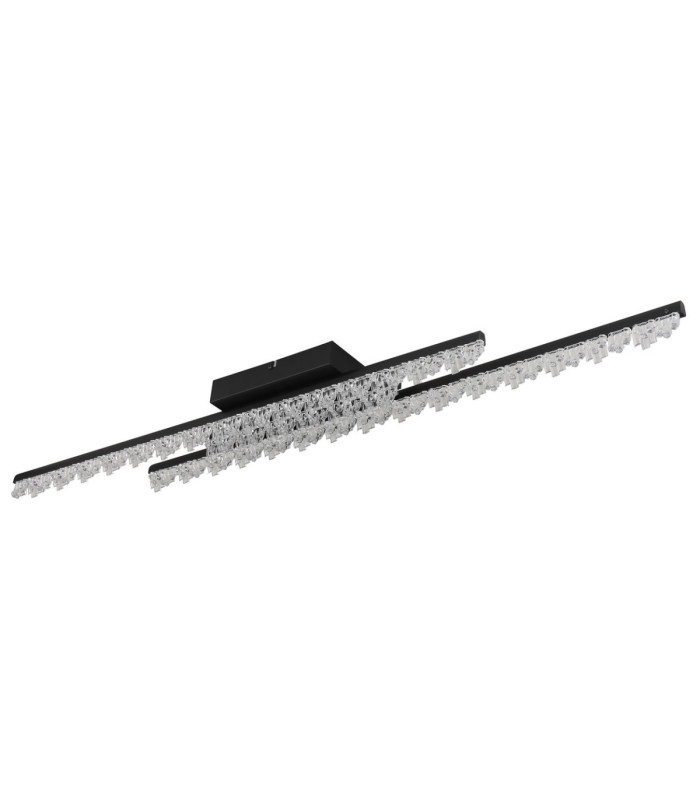 Hilton Semi Flush Ceiling Light Matt Black LED 3000K-3