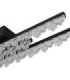 Hilton Semi Flush Ceiling Light Matt Black LED 3000K-6