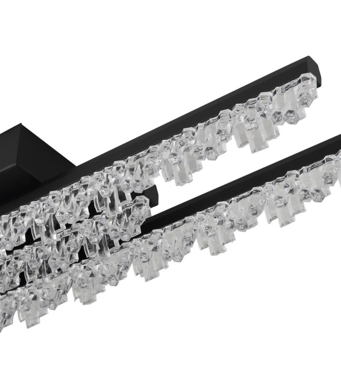 Hilton Semi Flush Ceiling Light Matt Black LED 3000K-6