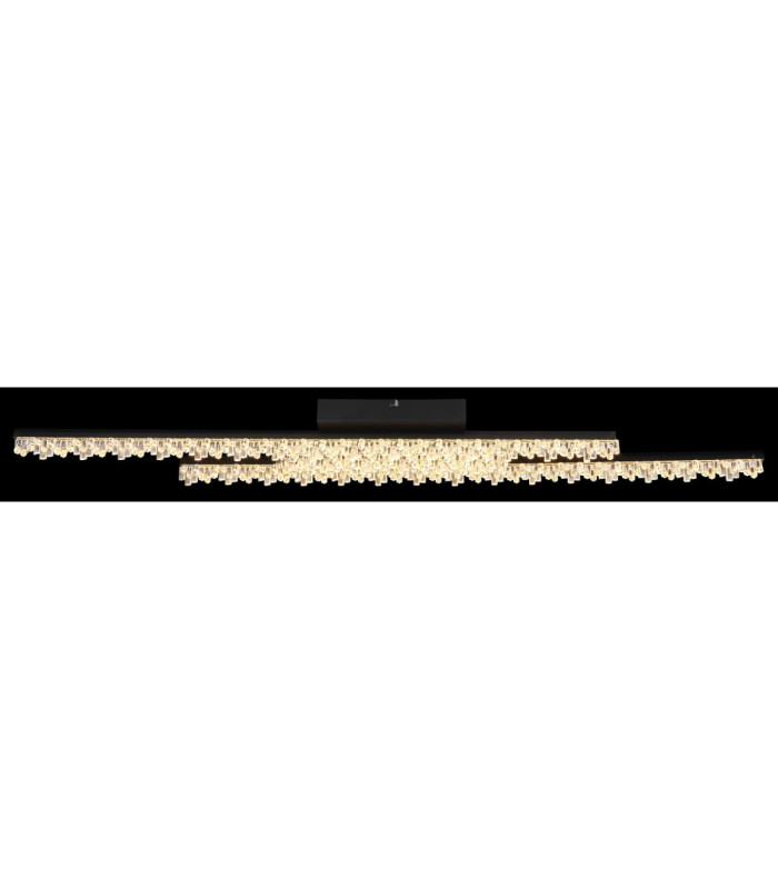 Hilton Semi Flush Ceiling Light Matt Black LED 3000K-8