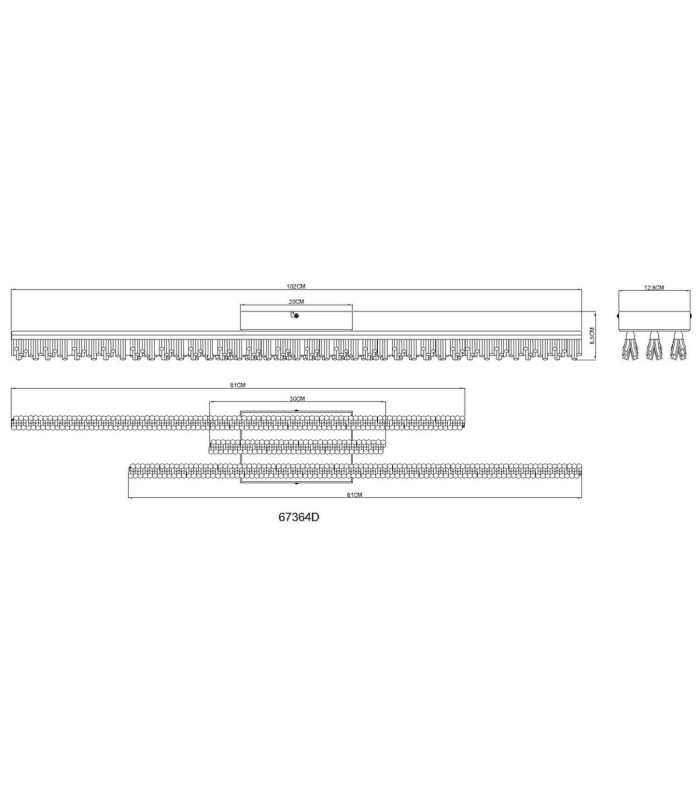Hilton Semi Flush Ceiling Light Matt Black LED 3000K-10