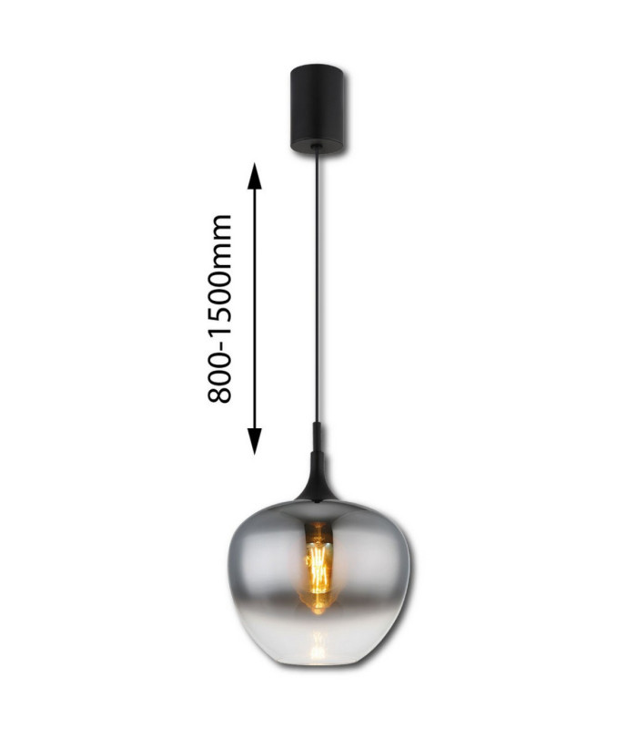 Maxy 30cm Dome Pendant Ceiling Light Matt Black E27-5