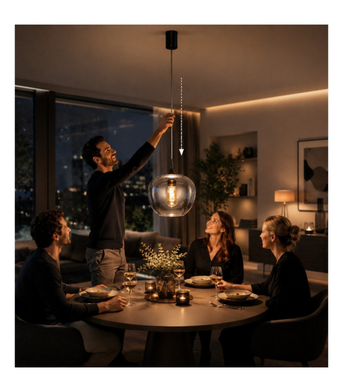 Maxy 40cm Dome Pendant Ceiling Light Matt Black E27-7