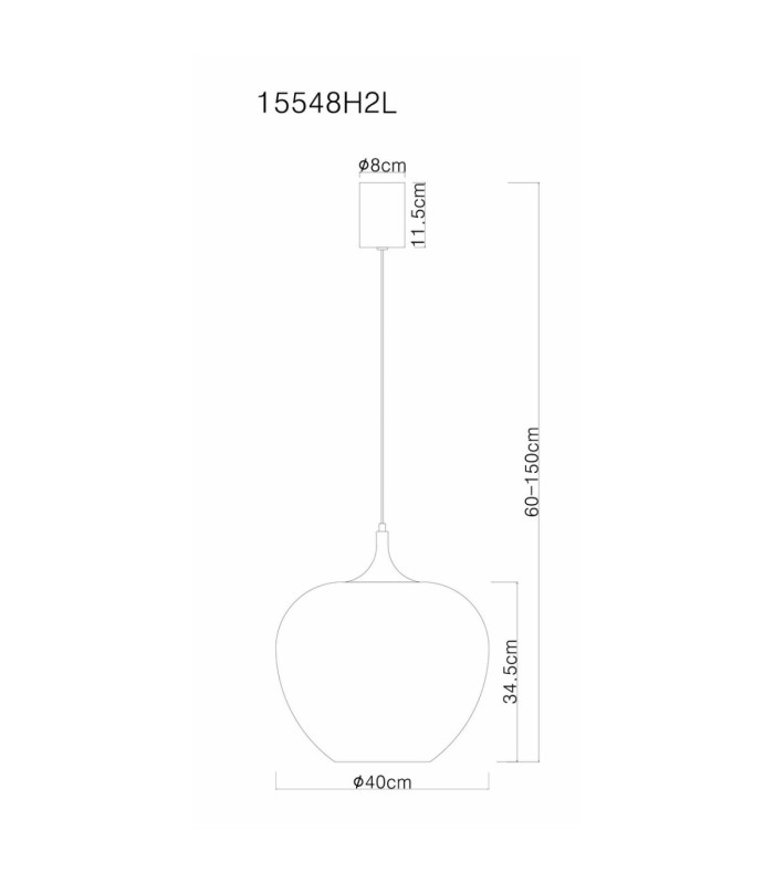 Maxy 40cm Dome Pendant Ceiling Light Matt Black E27-8