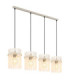 Gorley Bar Pendant Ceiling Light Matt Sand Glass Rods 4x E27-1