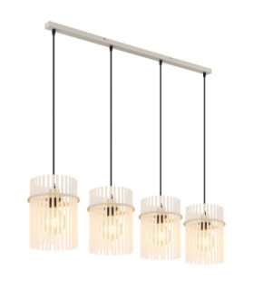 Gorley Bar Pendant Ceiling Light Matt Sand Glass Rods 4x E27-1