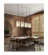 Gorley Bar Pendant Ceiling Light Matt Sand Glass Rods 4x E27-2