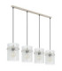 Gorley Bar Pendant Ceiling Light Matt Sand Glass Rods 4x E27-3