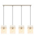 Gorley Bar Pendant Ceiling Light Matt Sand Glass Rods 4x E27-4