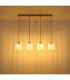 Gorley Bar Pendant Ceiling Light Matt Sand Glass Rods 4x E27-7