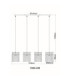 Gorley Bar Pendant Ceiling Light Matt Sand Glass Rods 4x E27-8