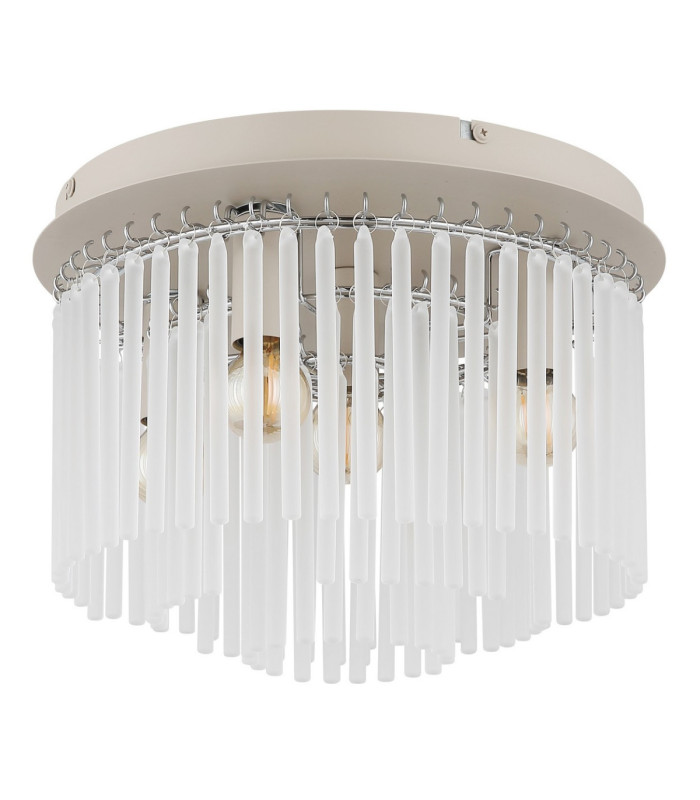 Gorley Ceiling Light Matt Sand Glass Rods 5x E14-3
