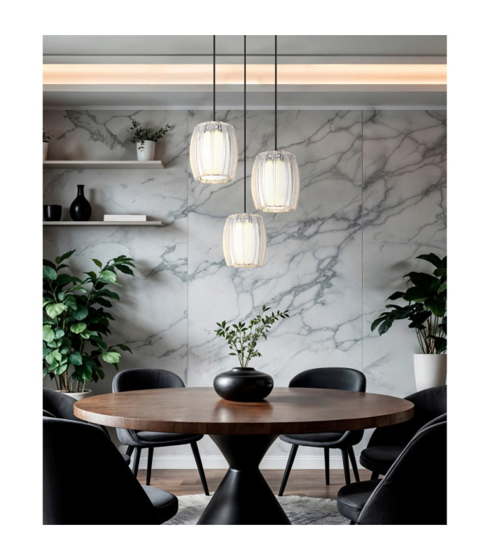 Maribel Cluster Pendant Ceiling Light Chrome 3x E27-2