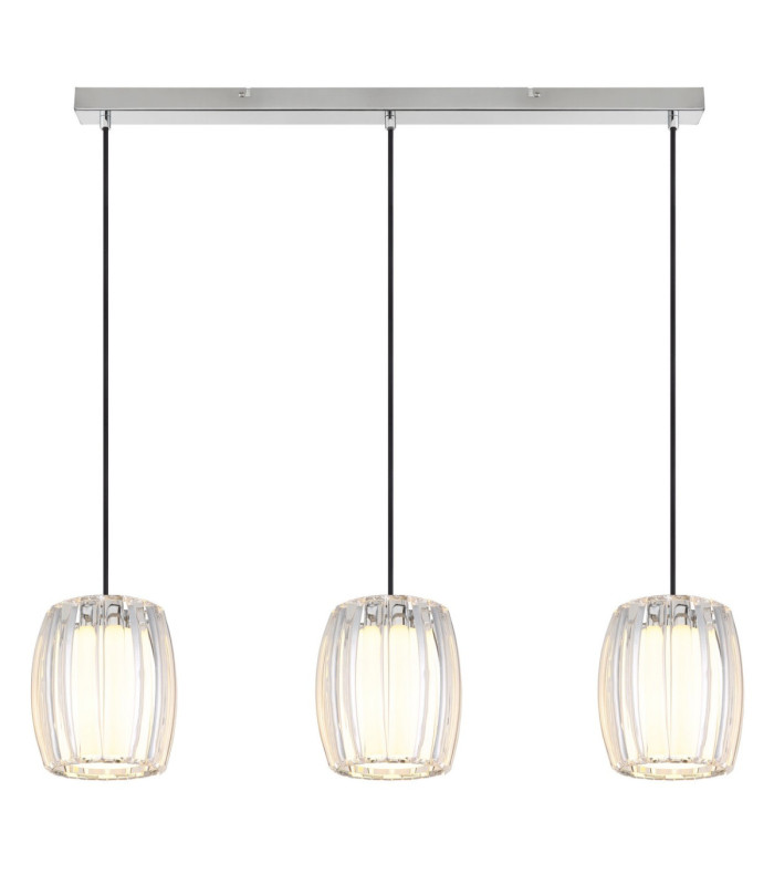 Maribel Bar Pendant Ceiling Light Chrome 3x E27-4