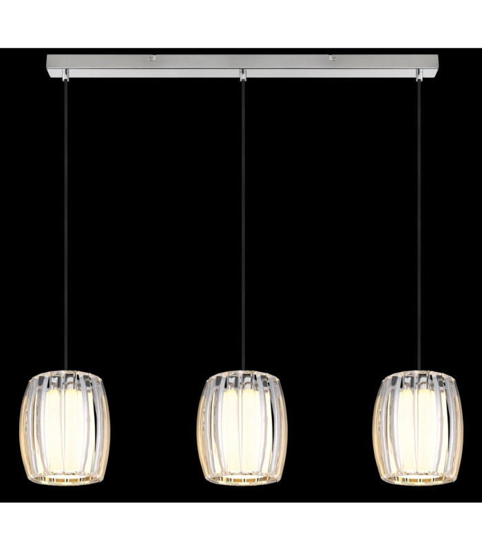 Maribel Bar Pendant Ceiling Light Chrome 3x E27-7