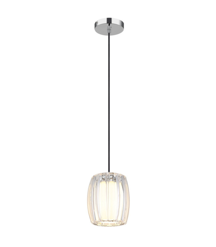 Maribel Slim Pendant Ceiling Light Chrome E27-1