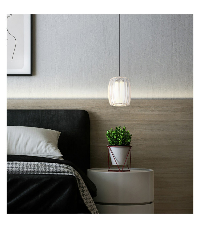 Maribel Slim Pendant Ceiling Light Chrome E27-2