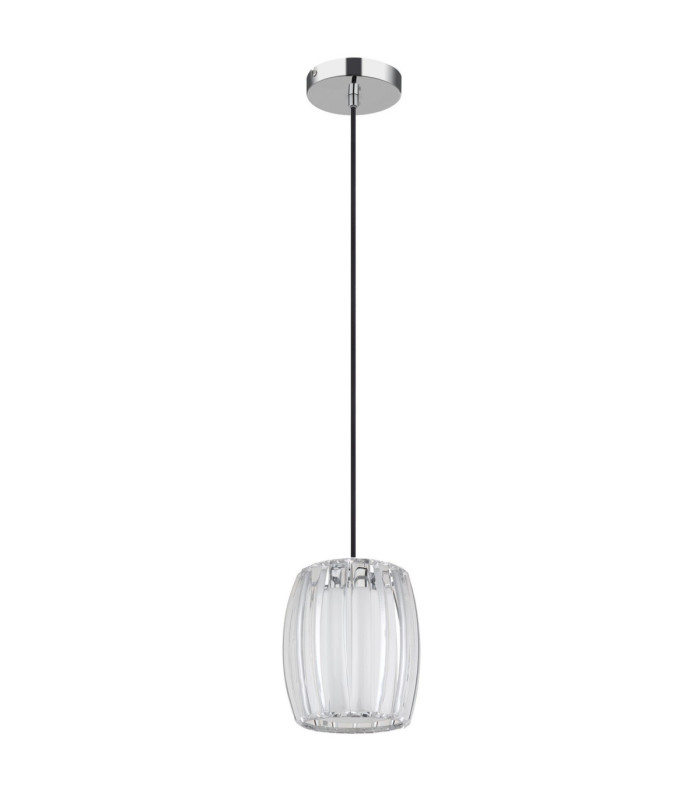 Maribel Slim Pendant Ceiling Light Chrome E27-3