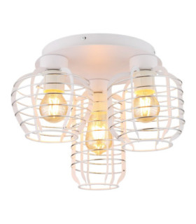 Nesa Semi Flush Ceiling Light Matt White 3x E27-1