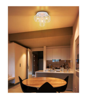 Nesa Semi Flush Ceiling Light Matt White 3x E27-2